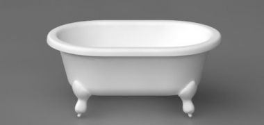 VISPOOL LILU 80 Vanna 800x425x355 ar baltām kājām 