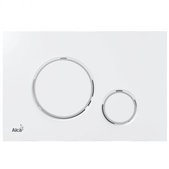 AKCIJA! Alcadrain M770 THIN s=5mm taustiņš balts/hroms 