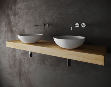 PAA SOLID 1600 ozola masīvkoka virsma - plaukts 160x45 