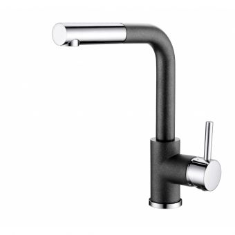 AQUASANITA MODUS jaucējkrāns ar izvelkamu dušu TAP2383 black metallic TAP2383 601