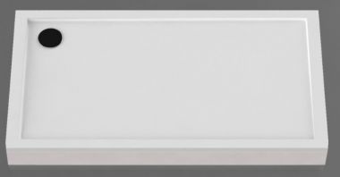 VISPOOL QQ-145 L Dušas paliktnis ar kājām un L-veida paneli kreisā puse 