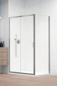 ALIENTA DWJ 100 bīdāmās dušas nišas durvis Chrome/Transparent 