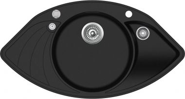 AQUASANITA PAPILLON Virtuves izlietne 94.5x50.5 SCP151AW 601 black metallic