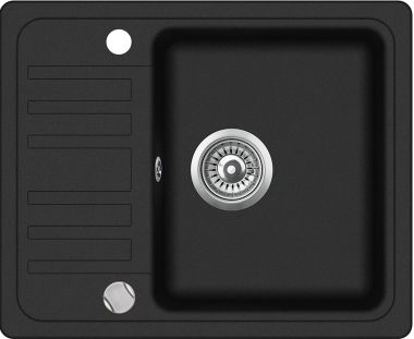 AQUASANITA NOTUS Virtuves izlietne 57.5x46 SQ102AW 601 black metallic