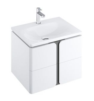 RAVAK SD BALANCE 600 izlietnes skapītis 60x50x46.5 balts/balts X000001366 no ekspozīcijas 