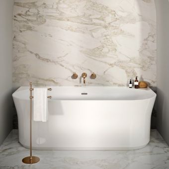 RAVAK vanna YPSILON WALL 178x86 ar melnu pārplūdi un sifona vāciņu XC00100035 