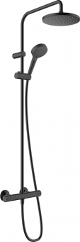 HANSGROHE VERNIS Blend 200 1jet dušas sistēma ar termostostatu melna matēta HG26276670 