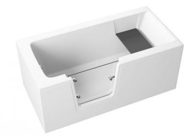 Polimat VOVO Vanna ar pārplūdi, durtiņām un izņemamu sēdvietu 140x70 00276 