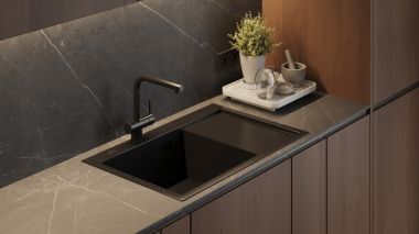 WISENT W37851B-L Grafit virtuves izlietne 78x51 ar dozatoru un sifonu 