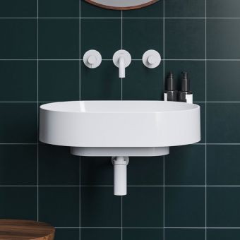 RAVAK YARD 600 keramiskā izlietne bez cauruma 60.5x50 XJX01060000 