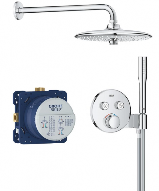 GROHE Grohterm Smartcontrol/Euphoria 260 iebūvējama dušas sistēma ar termostatu 34867000 