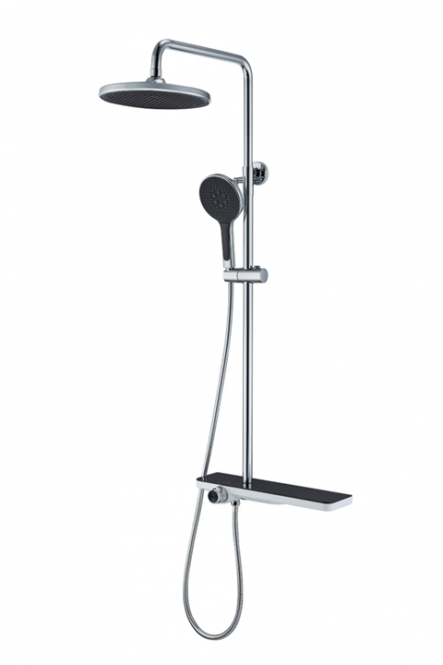 AQUALINE GLASS dušas sistēma hromēta 