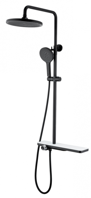 AQUALINE GLASS dušas sistēma melna 