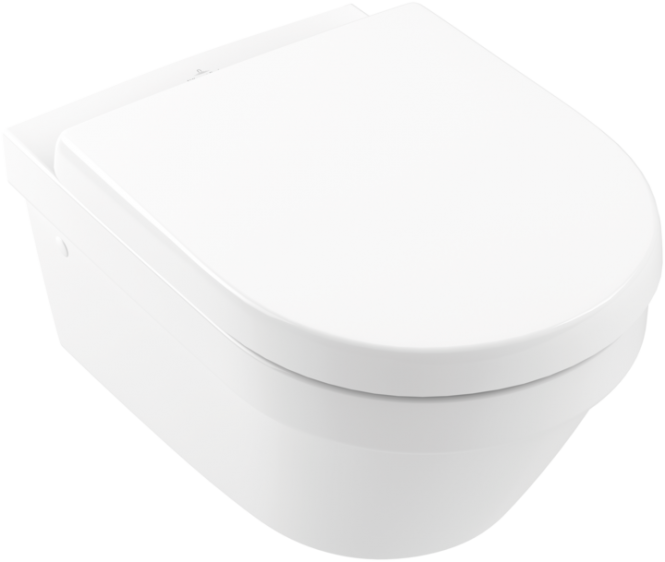 Villeroy & Boch ARCHITECTURA OVAL Rimless sienas pods ar QR Soft Close vāku 4694HR01 