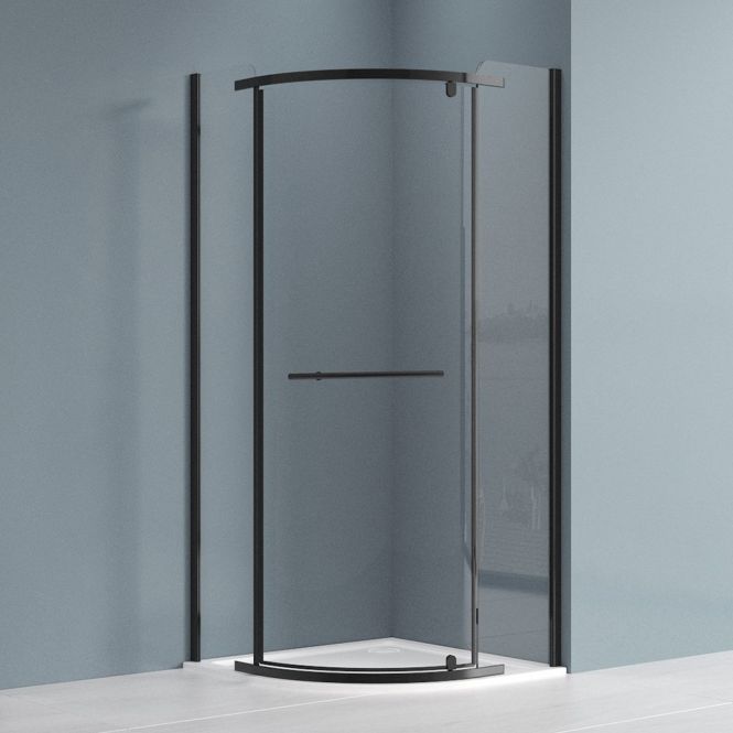 ROTH JANDIS 800 pusapaļa dušas kabīne black elox/stikls 