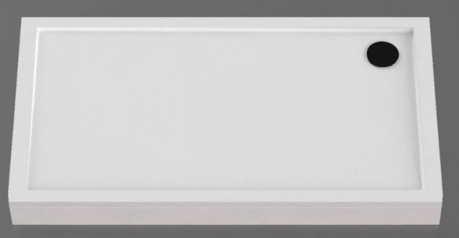 VISPOOL QQ-145 R Dušas paliktnis ar kājām un L-veida paneli labā puse 