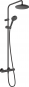 HANSGROHE VERNIS Blend 200 1jet dušas sistēma ar termostostatu melna matēta HG26276670 